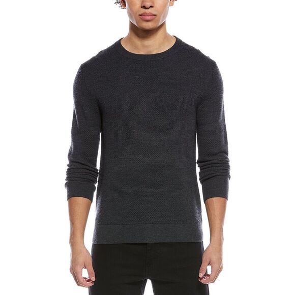 Theory MensMaden Merino Wool Crewneck Sweater Gray